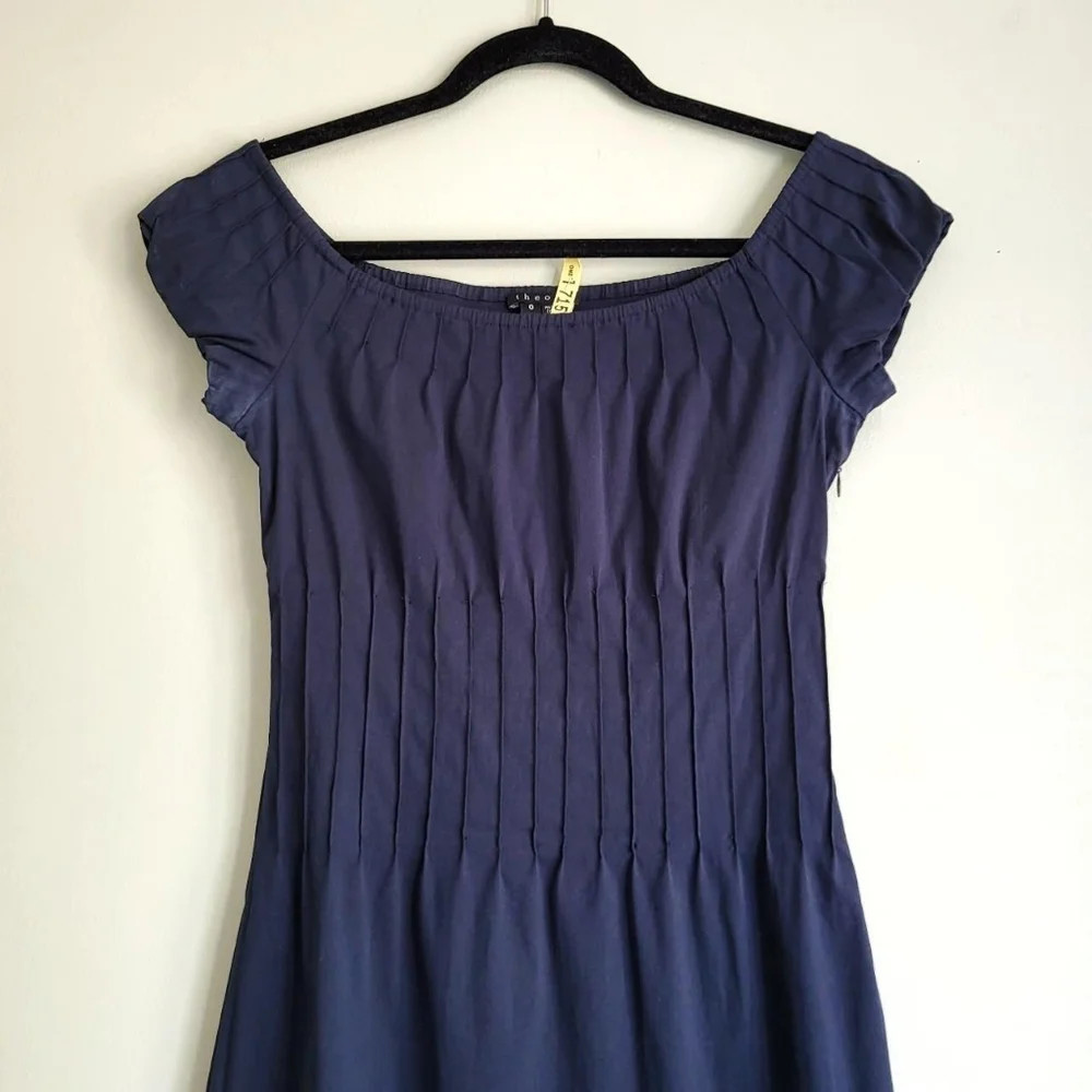 Navy Ribbed Mini Dress - Picture 3 of 7